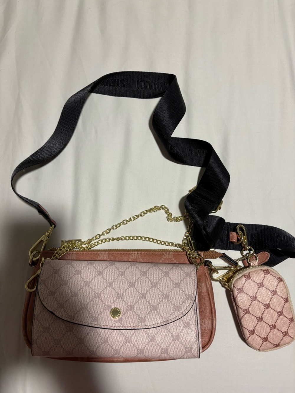 Steve Madden Pink Patterned Crossbody with Coin Pouch